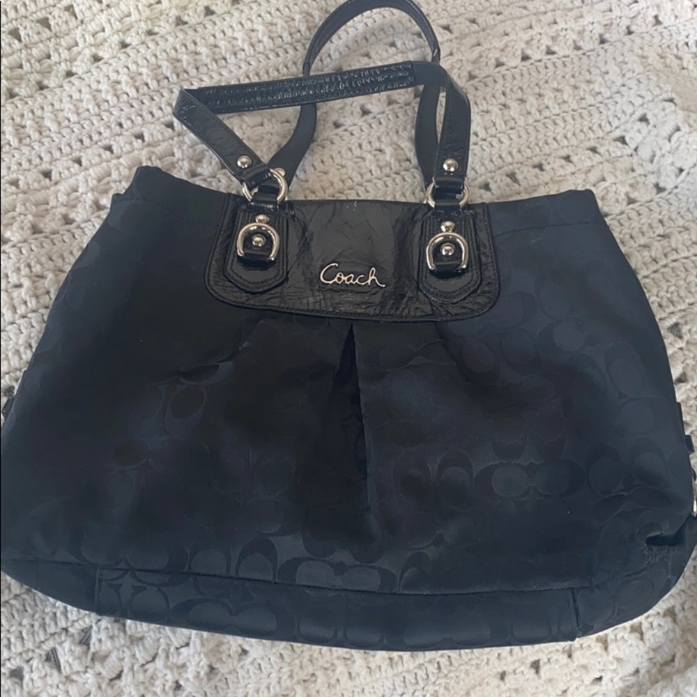 Authentic black Coach purse in GUC.